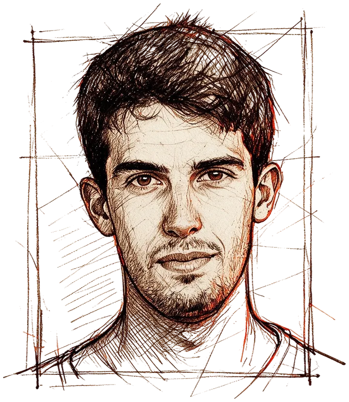 Retrato a plumilla de Javier López del Pueyo